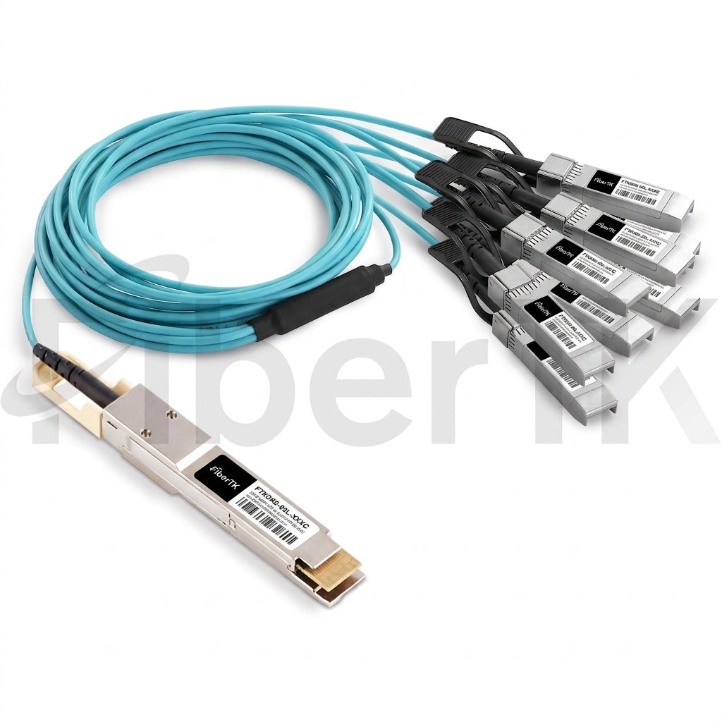 200G QSFP-DD to 8x25G SFP28 AOCケーブル