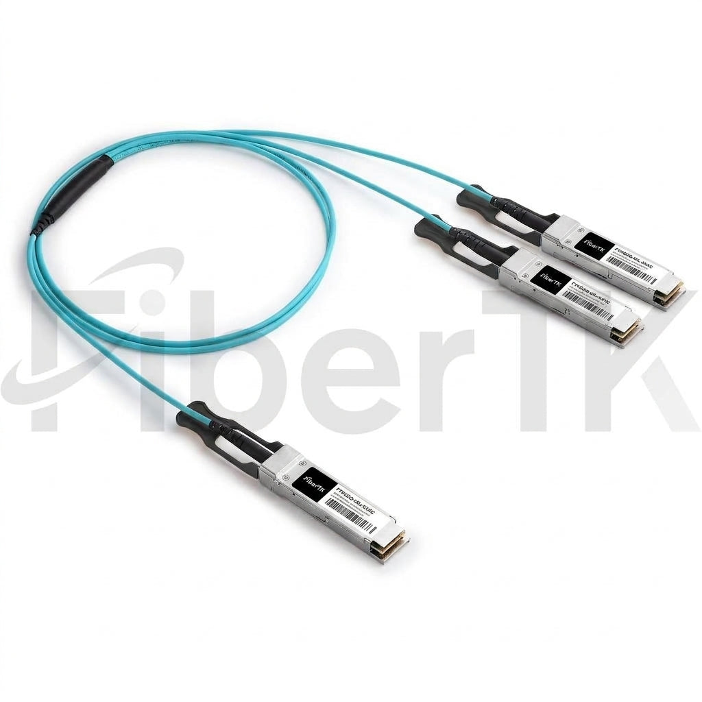 200G QSFP56 to 2x100G QSFP56 AOCケーブル