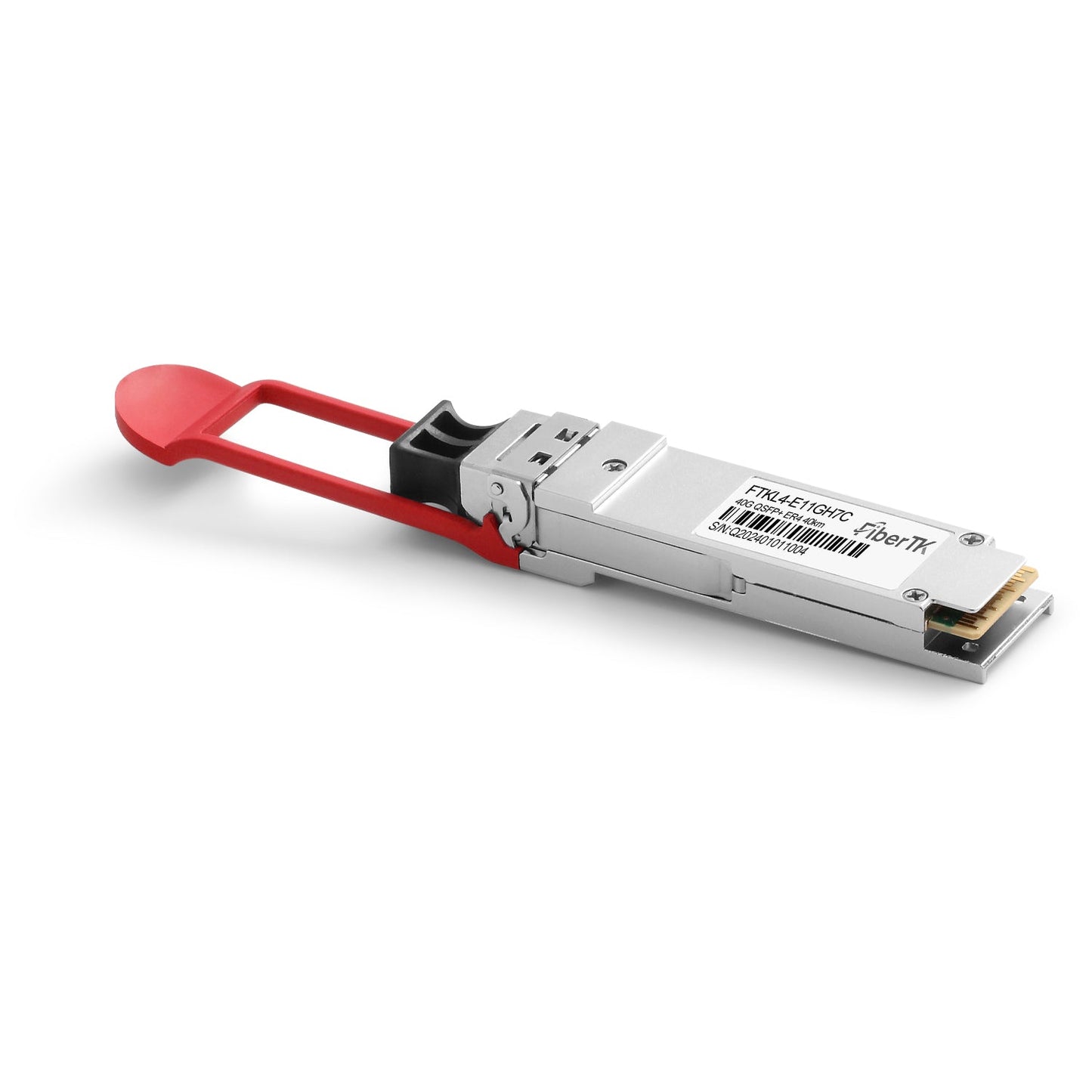 40G QSFP+ ER4 40km 光モジュール(1271nm,
1291nm,
1311nm,
1331nm 4x10.3125Gbps )