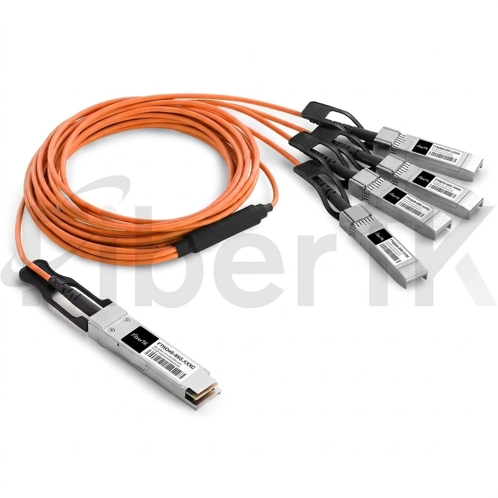 40G QSFP+ to 4x10G SFP+ AOCケーブル