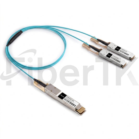 200G QSFP-DD to 2x100G QSFP28 AOCケーブル