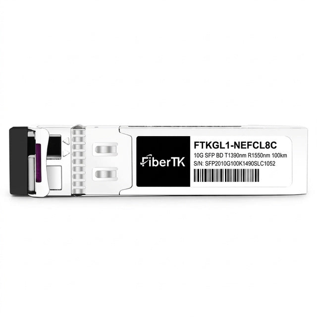 10GBASE-ZR+ SFP+ BiDi 1490nm-TX/1550nm-RX 100km Simplex LC