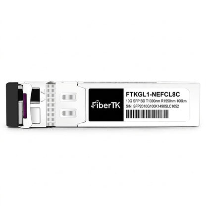 10GBASE-ZR+ SFP+ BiDi 1490nm-TX/1550nm-RX 100km Simplex LC